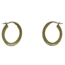 Load image into Gallery viewer, 9ct Yellow Gold Oval Hoop Earrings Pre Loved
