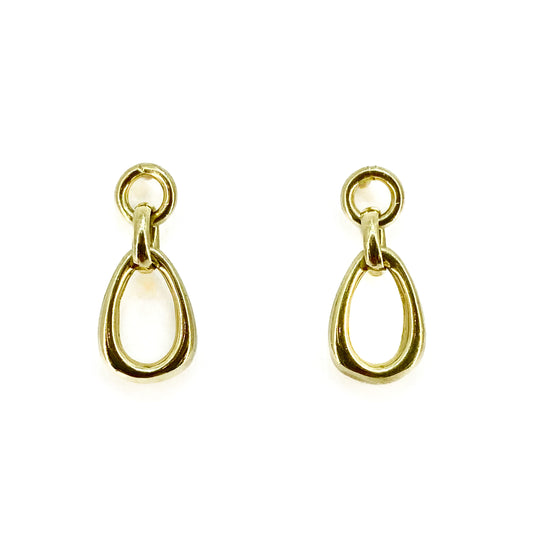 9ct Yellow Gold Drop Earrings Pre Loved