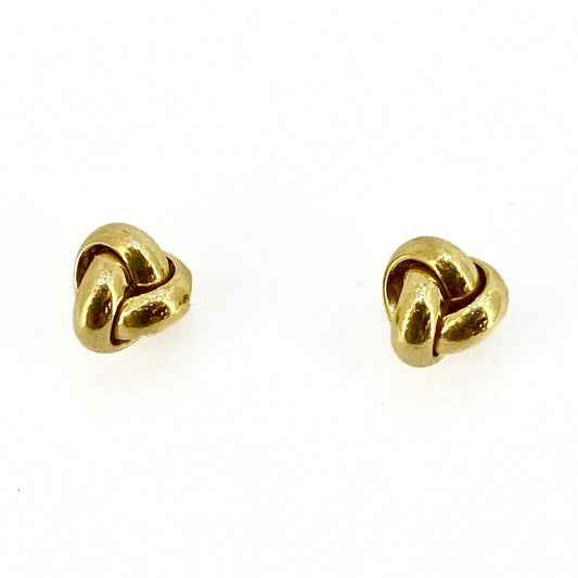 9ct Yellow Knot Stud Earrings Pre Loved
