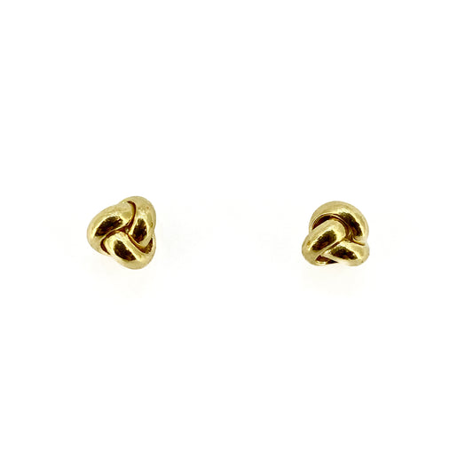 9ct Yellow Gold Knot Style Stud Earrings Pre Loved