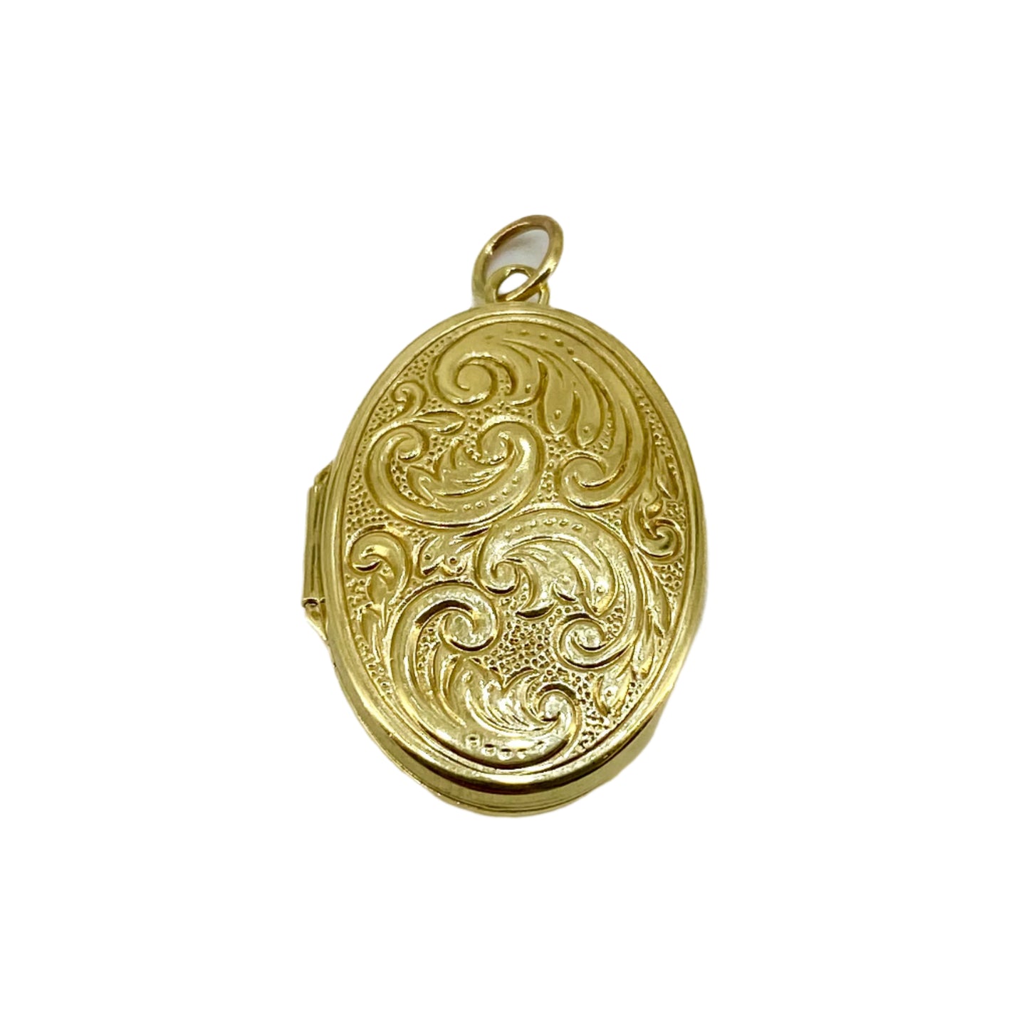 PLL07 9ct Yellow Gold Patterned Locket Pre Loved