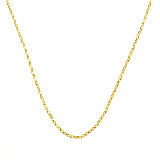 9ct Yellow Gold Belcher Chain Necklace Pre-Loved