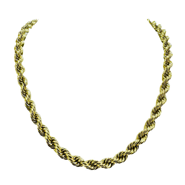 18ct Y/G Rope link 18'' chain Pre Loved