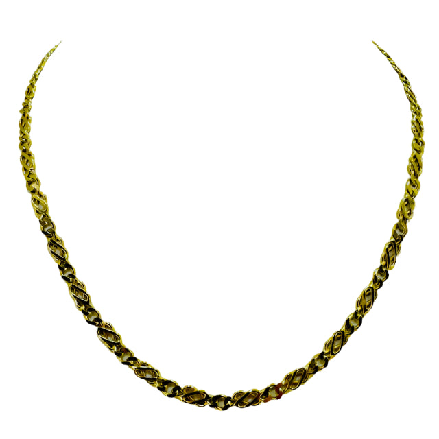 9ct Yellow Gold Fancy Link 18'' Chain Pre Loved