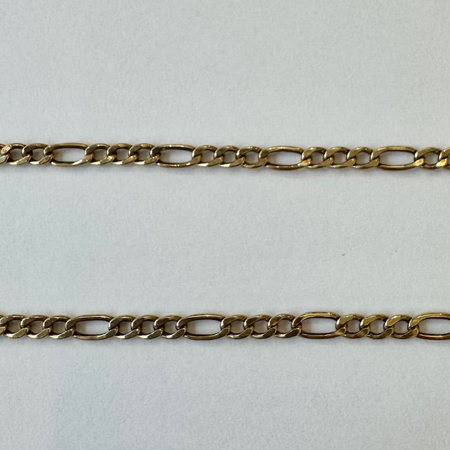9ct Yellow Gold Figaro Link Chain Pre Loved