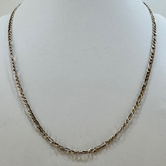 9ct Yellow Gold Figaro Link Chain Pre Loved