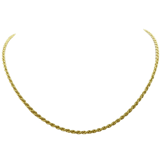 18ct Yellow Gold Rope Link Chain Pre-Loved