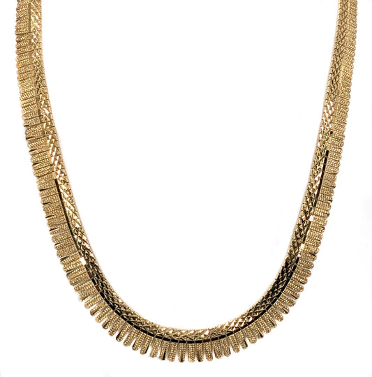 9ct Yellow Gold Fancy Link Necklet Pre Loved