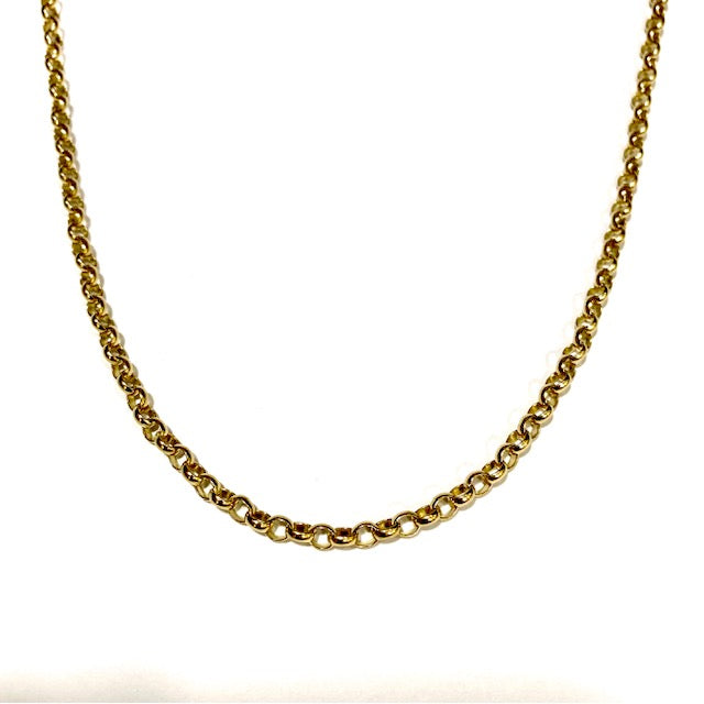 9ct Yellow Gold Round Belcher 24" Pre-loved Necklace