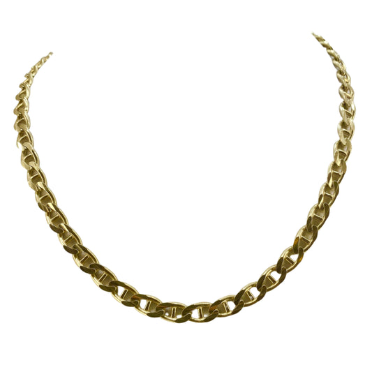 9ct Yellow Gold Anchor Curb Chain Necklace Pre Loved