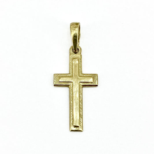 14ct Yellow Gold Cross Pendant Pre Loved