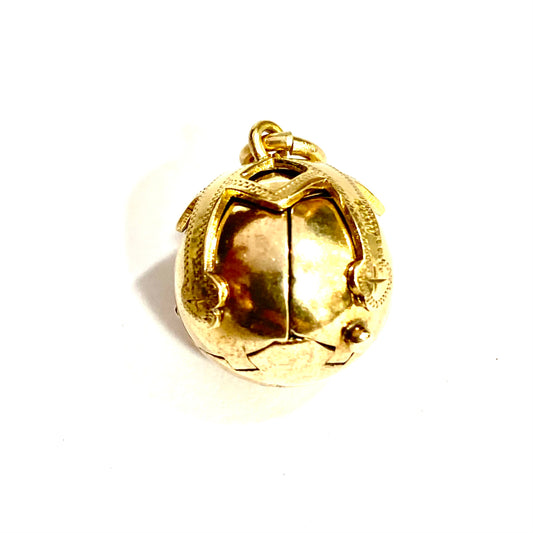 Gold Plated Silver Masonic Ball Pendant Pre-Loved