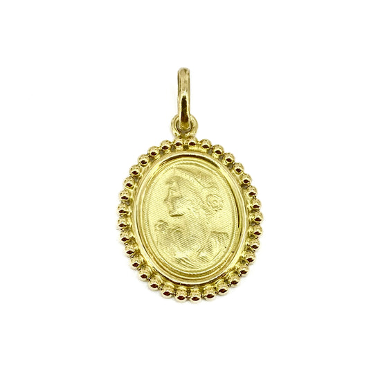 18ct Yellow Gold Oval Pendant Pre Loved