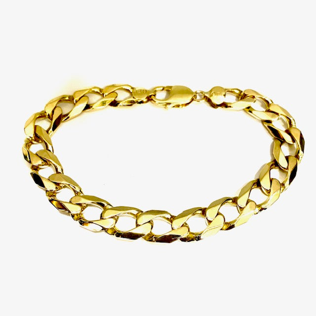 9ct Yellow Gold 9" Curb Link Pre-Loved Bracelet