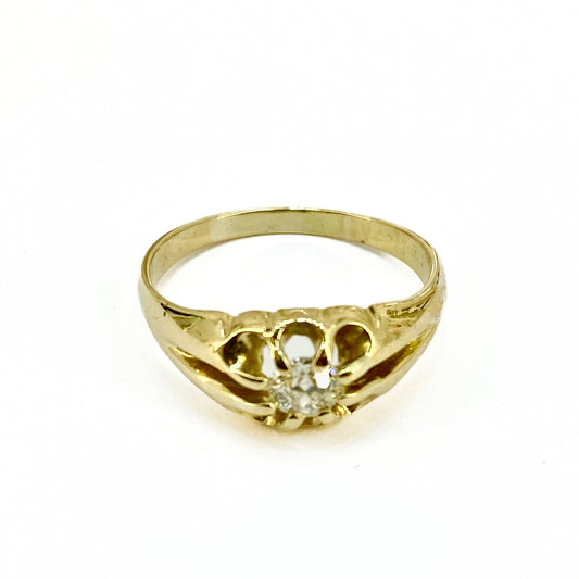 18ct Yellow Gold Diamond Set Ring Pre Loved