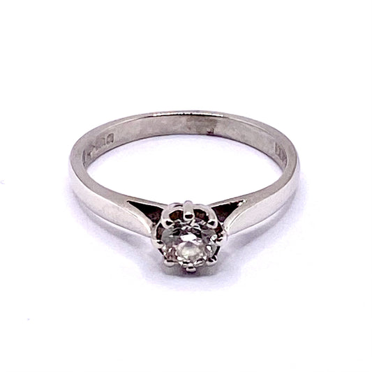 Platinum Solitaire Diamond Ring Pre Loved