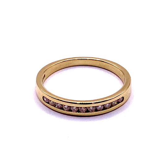 9ct Yellow Gold Diamond Eternity Ring Pre Loved