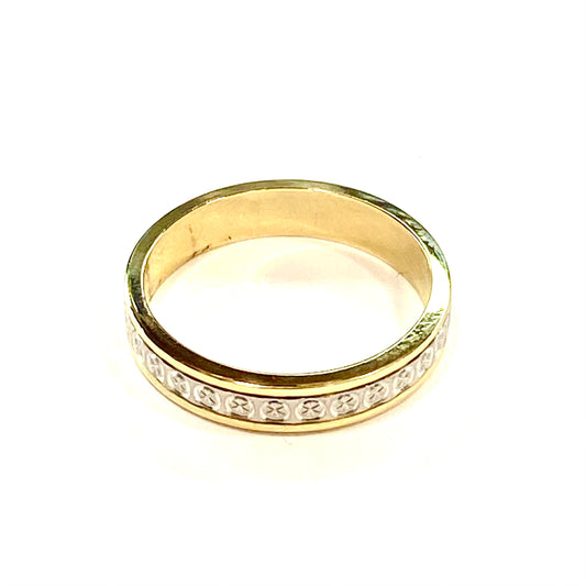 18ct Yellow/White Gold Wedding Ring Pre Loved