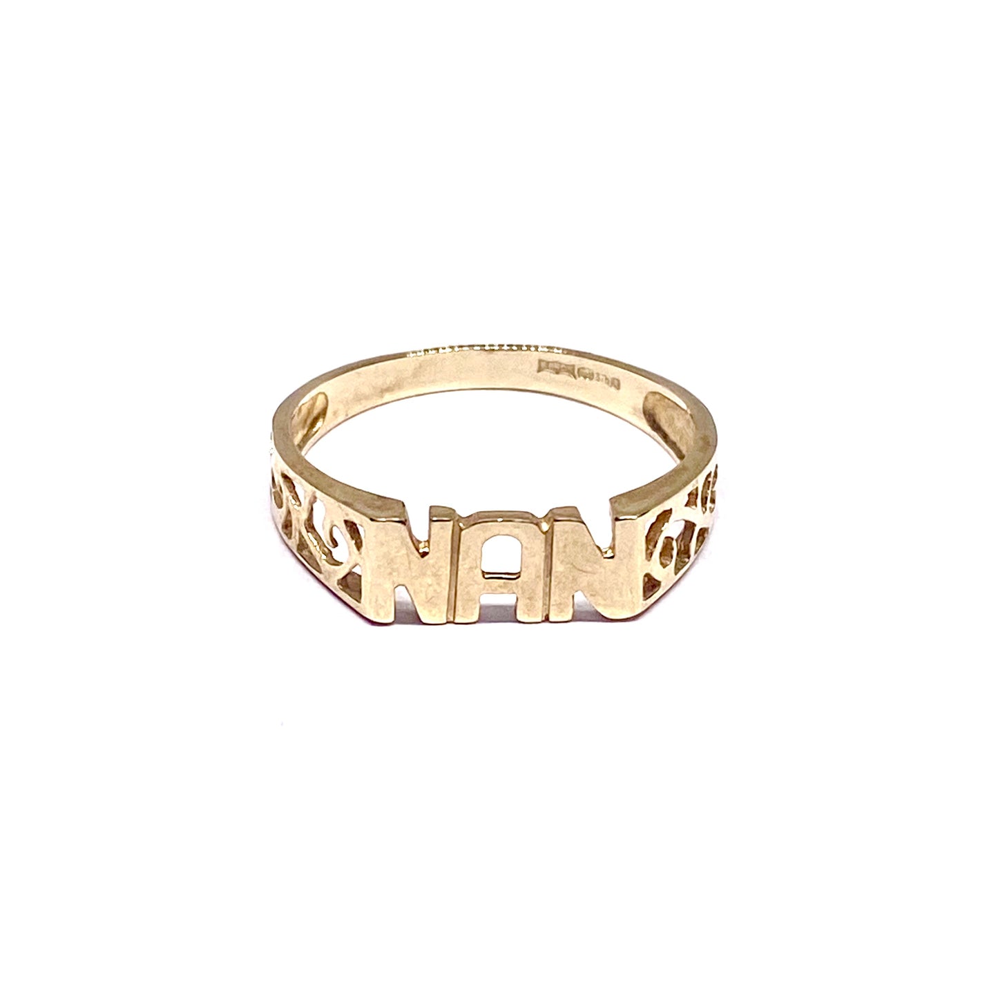 9ct Yellow Gold NAN Ring Pre-loved