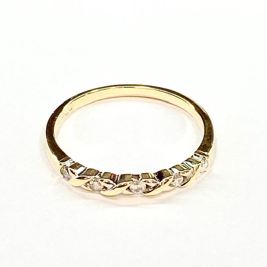 9ct Yellow Gold 0.10ct Diamond Eternity Ring Pre Loved