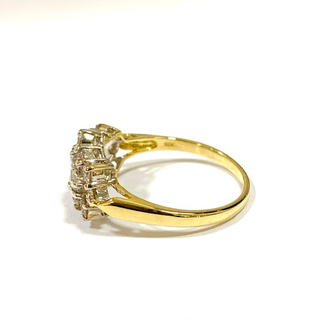 18ct gold 2ct Diamond Fancy Cluster Pre-loved Ring