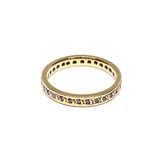 18ct Yellow Gold Diamond set Full Eternity Ring Pre-Loved