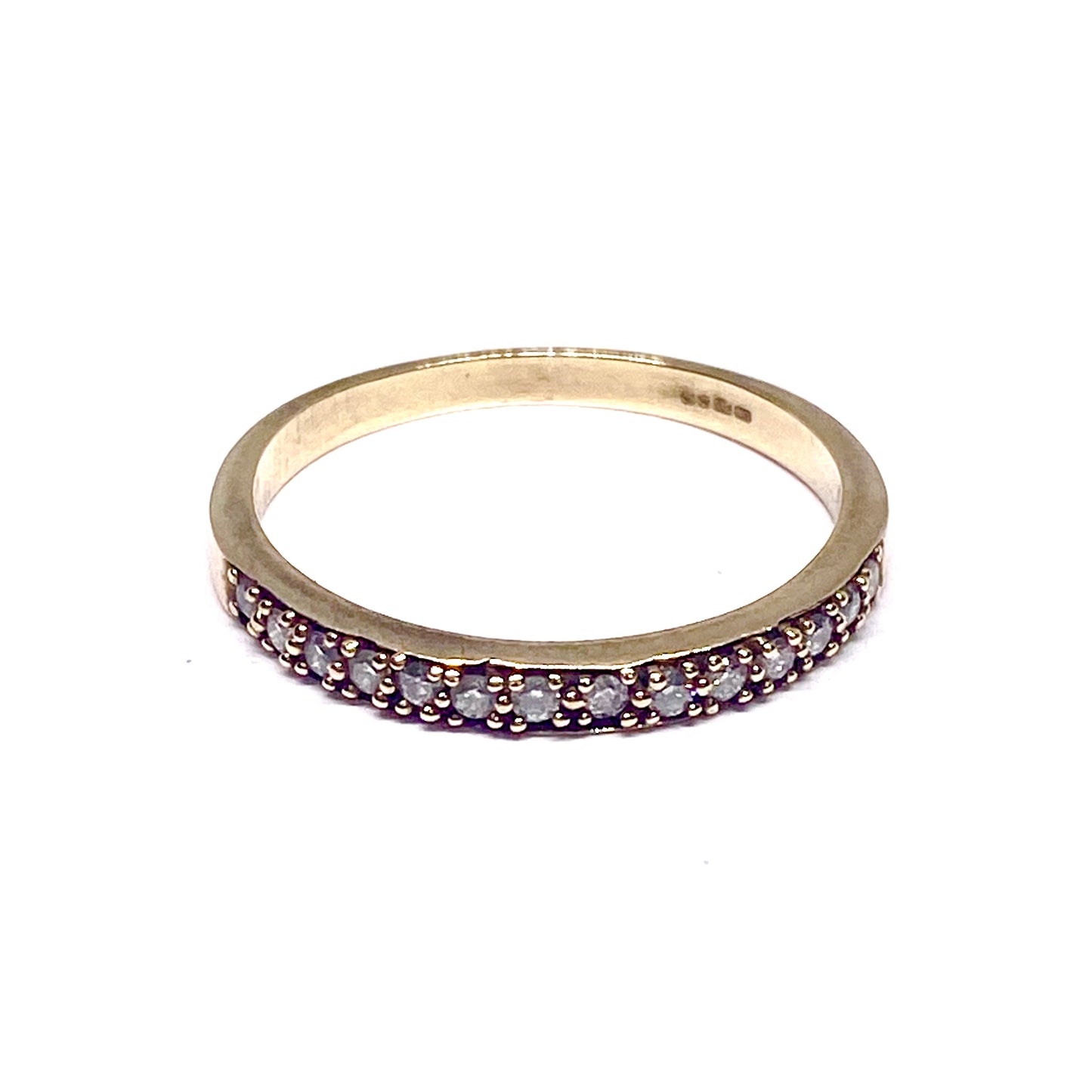 9ct Yellow gold Diamond set Half Eternity Ring Pre-Loved