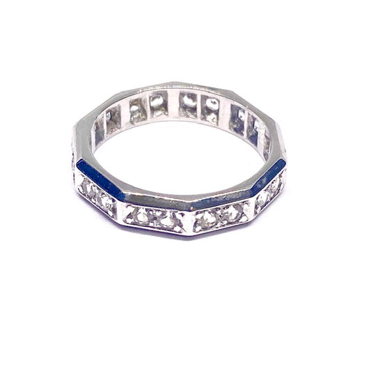 9ct White Gold CZ Full Eternity Ring Pre-Loved