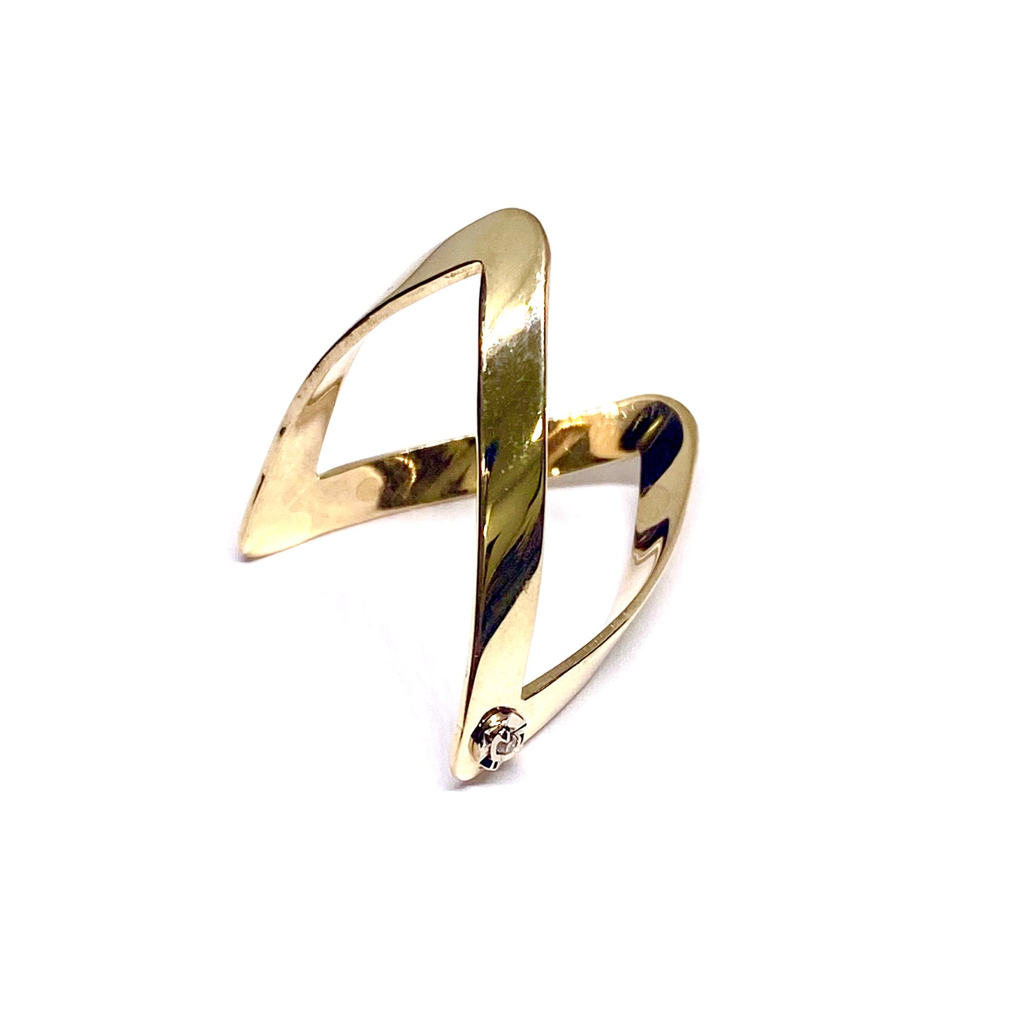 9ct Yellow Gold Double Wishbone Shaped Ring Pre-Loved