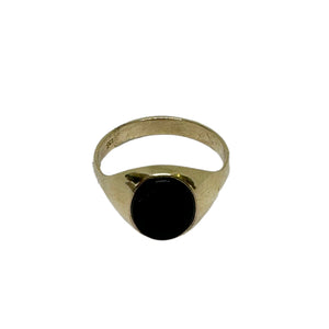 9ct Yellow Gold Onyx Set Signet ring  - Pre-Loved