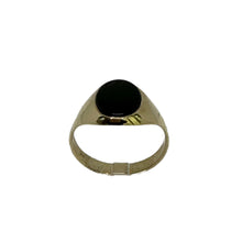 Load image into Gallery viewer, 9ct Yellow Gold Onyx Set Signet ring  - Pre-Loved

