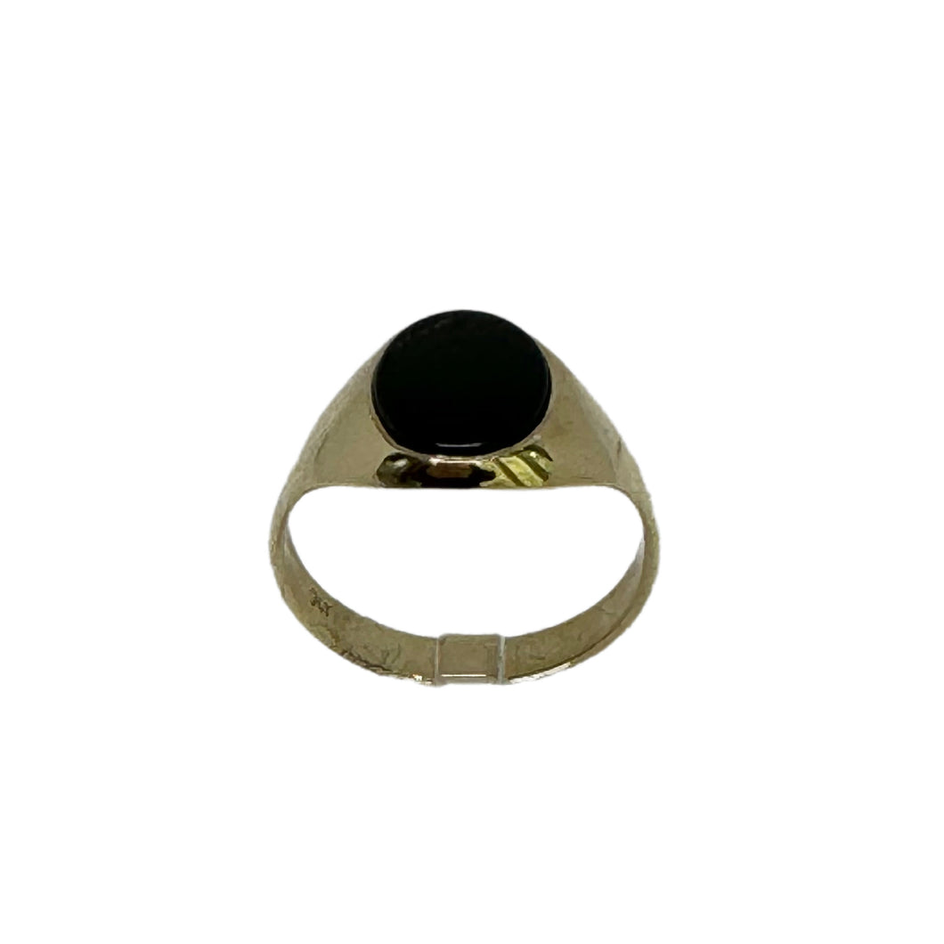 9ct Yellow Gold Onyx Set Signet ring  - Pre-Loved