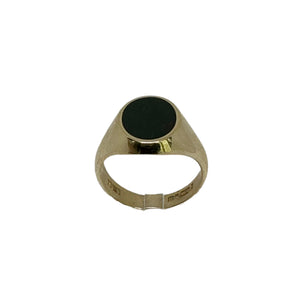 9ct Yellow Gold Blood stone Set Signet ring  - Pre-Loved