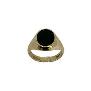 9ct Yellow Gold Blood stone Set Signet ring  - Pre-Loved