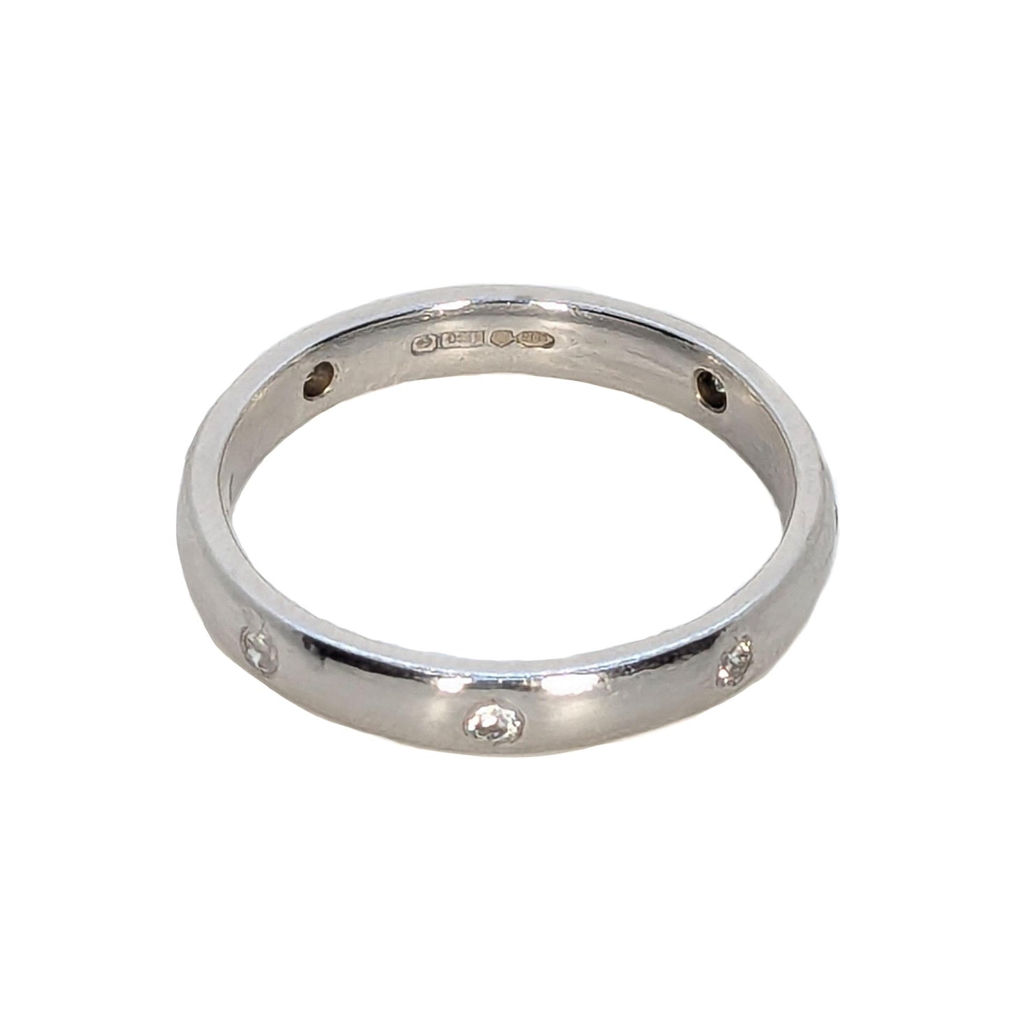 Platinum & 8 Diamond Set Wedding Band  - Pre-Loved