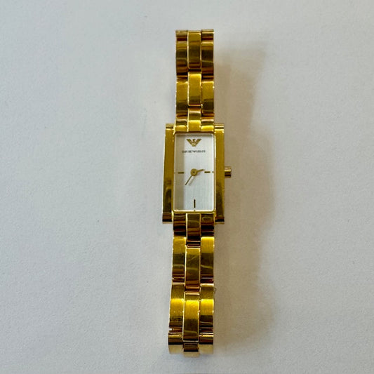 Armani Ladies  Gold Colour Watch Preloved