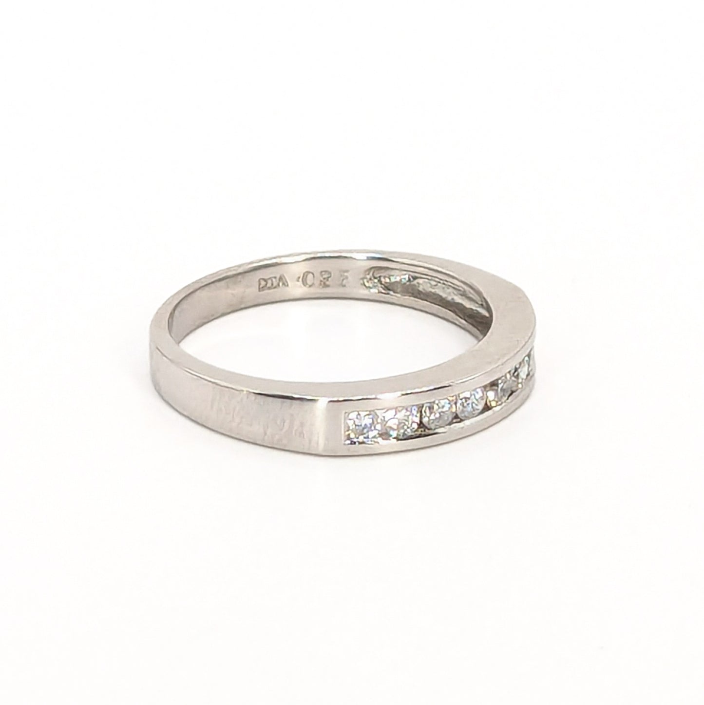 18ct White gold Diamond set Half Eternity ring Pre Loved