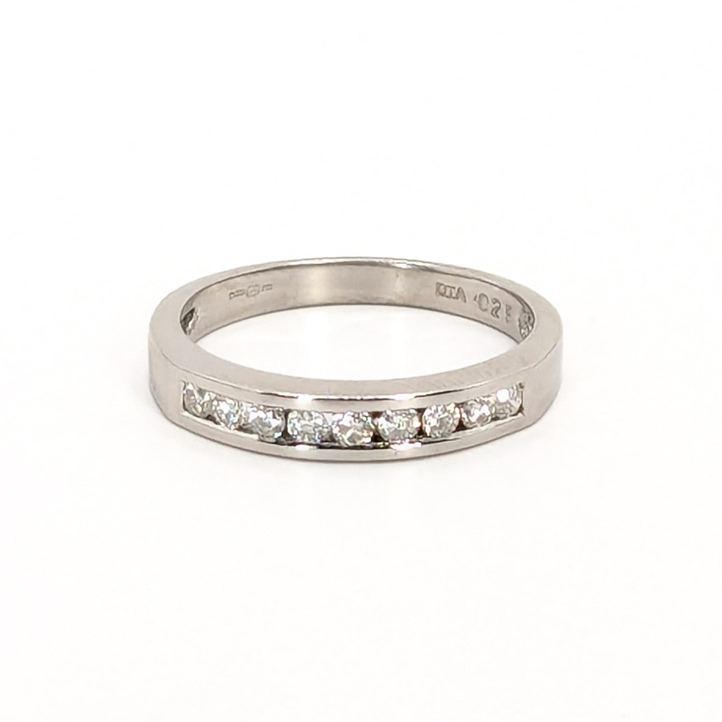18ct White gold Diamond set Half Eternity ring Pre Loved