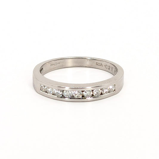 18ct White gold Diamond set Half Eternity ring Pre Loved