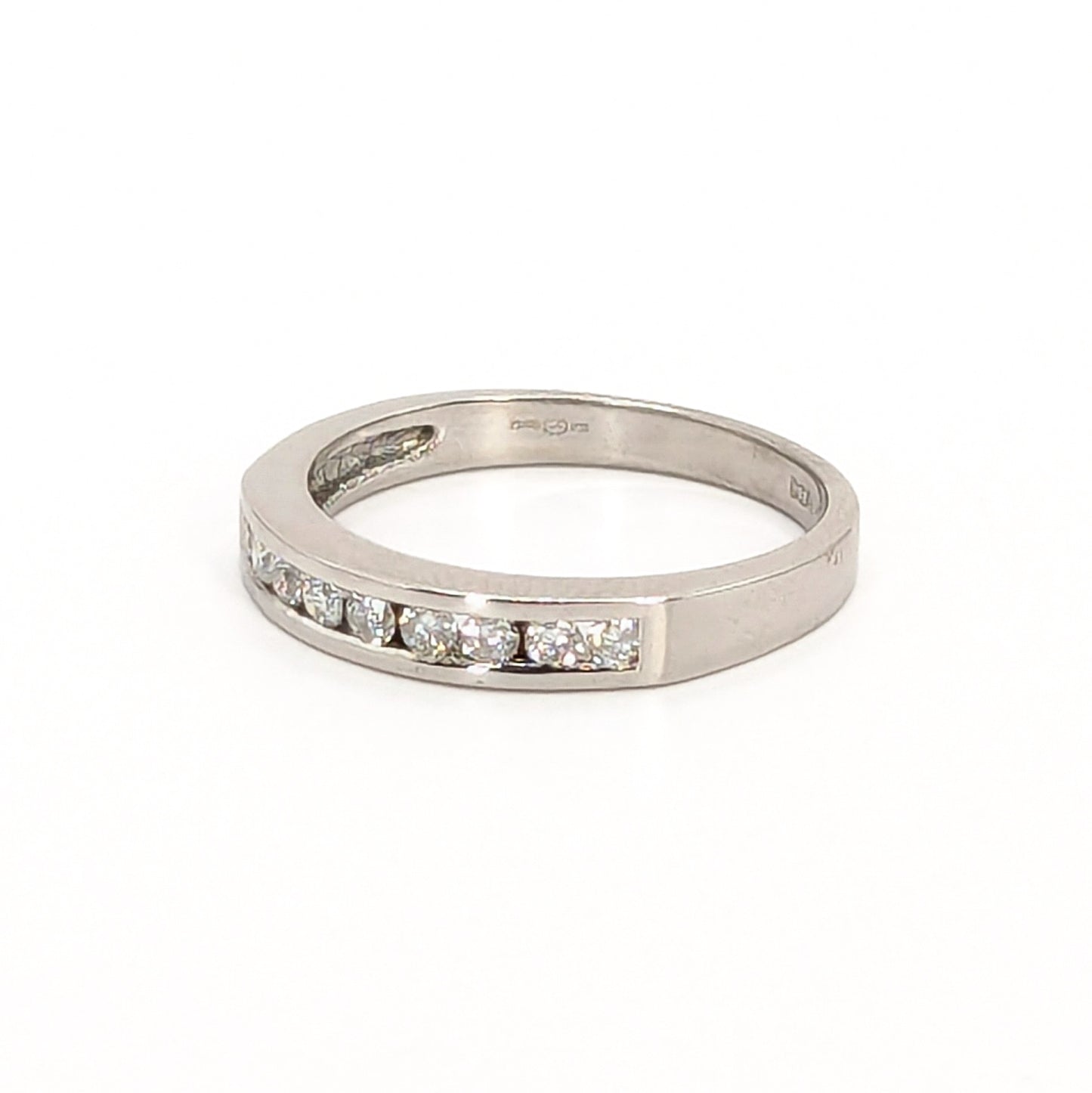 18ct White gold Diamond set Half Eternity ring Pre Loved
