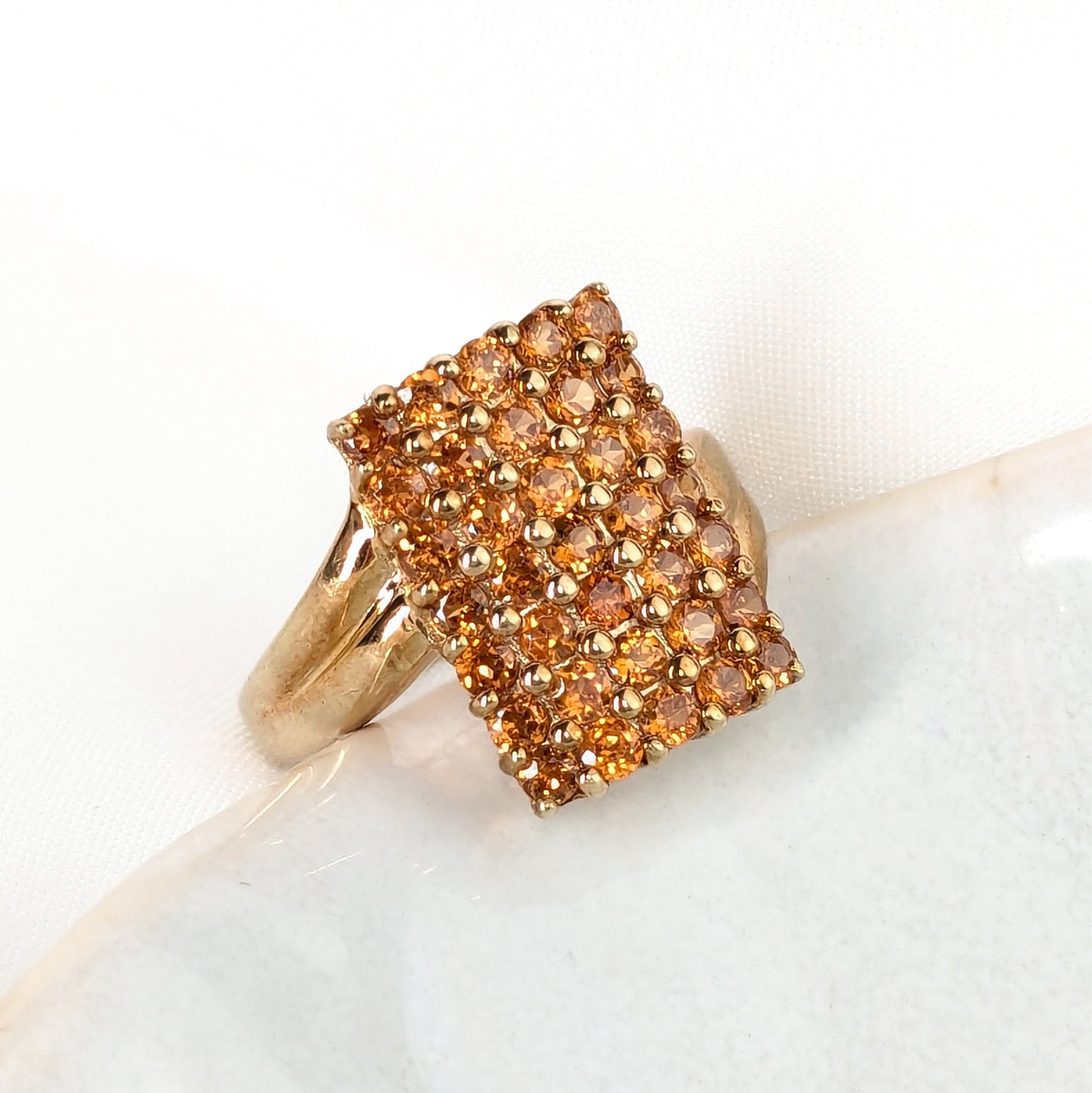 9ct Yellow Gold Citrine Set Ring Pre Loved