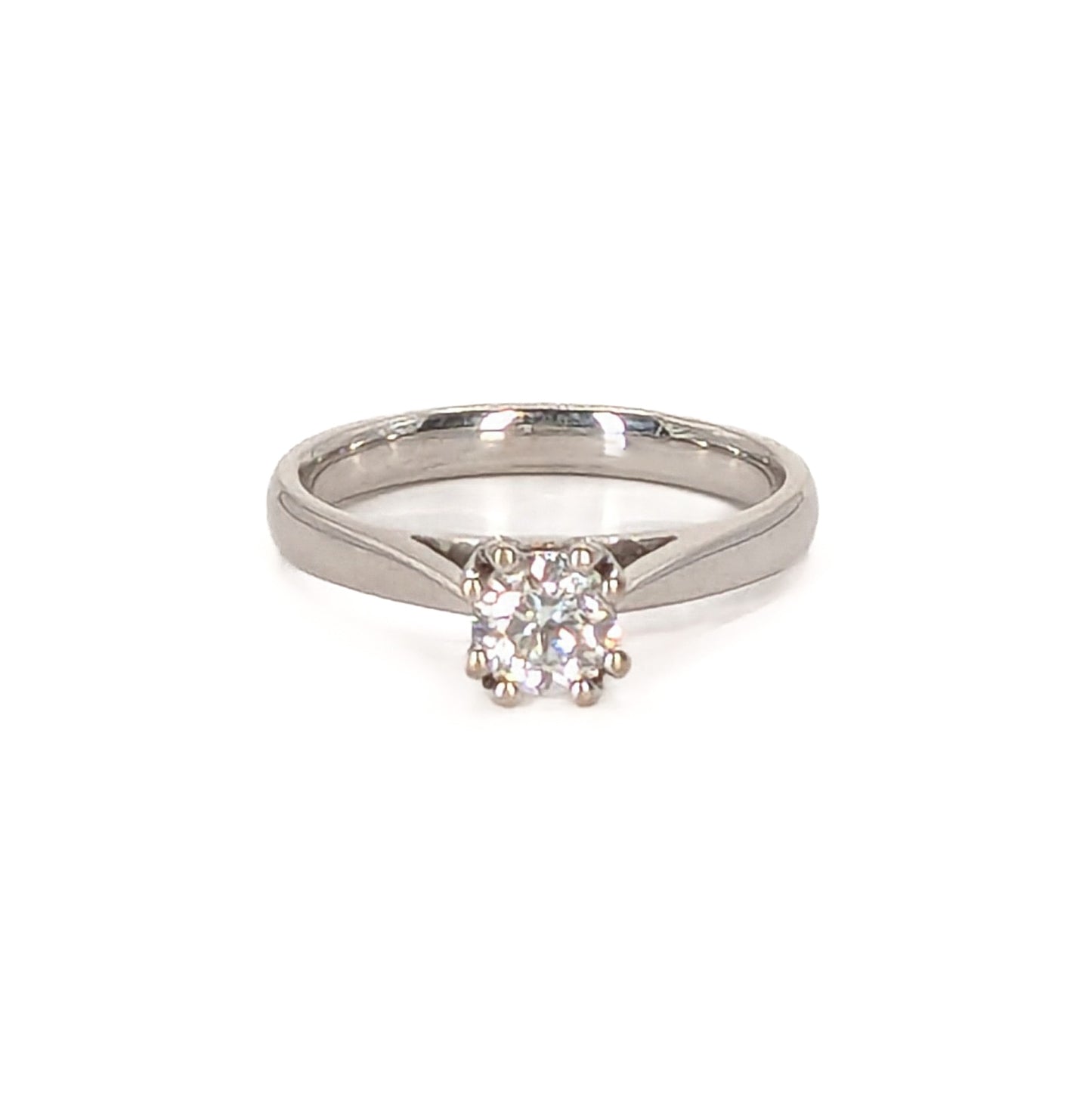 18ct White Gold  Diamond Solitaire Ring