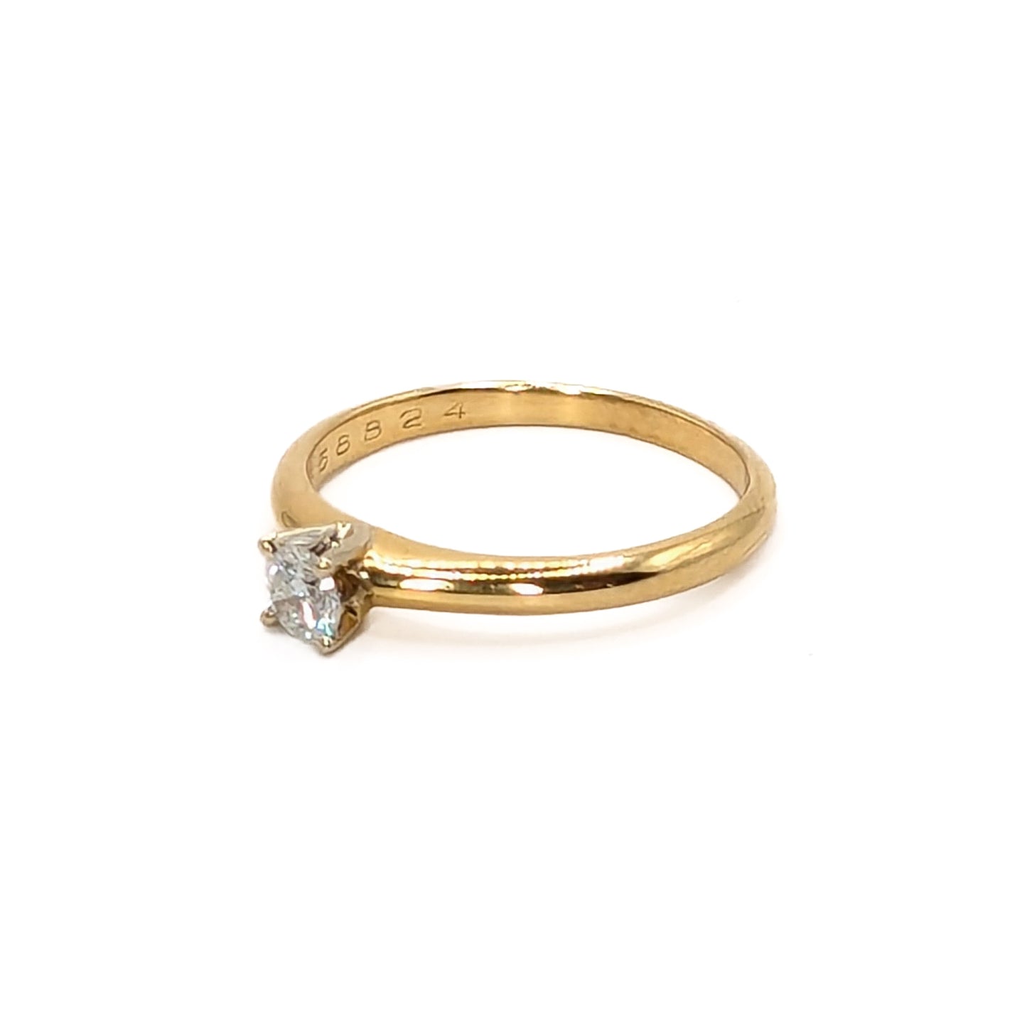 18ct Yellow Gold Diamond Solitaire Ring
