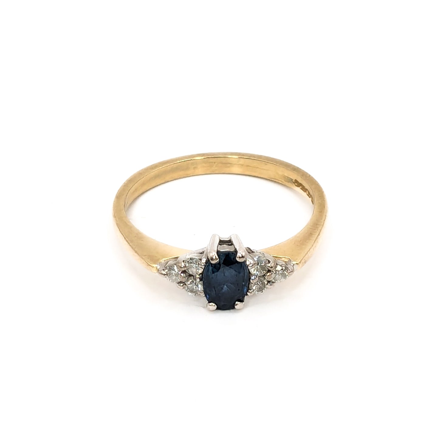18ct Y/G Sapphire & Diamond Set Preloved Ring