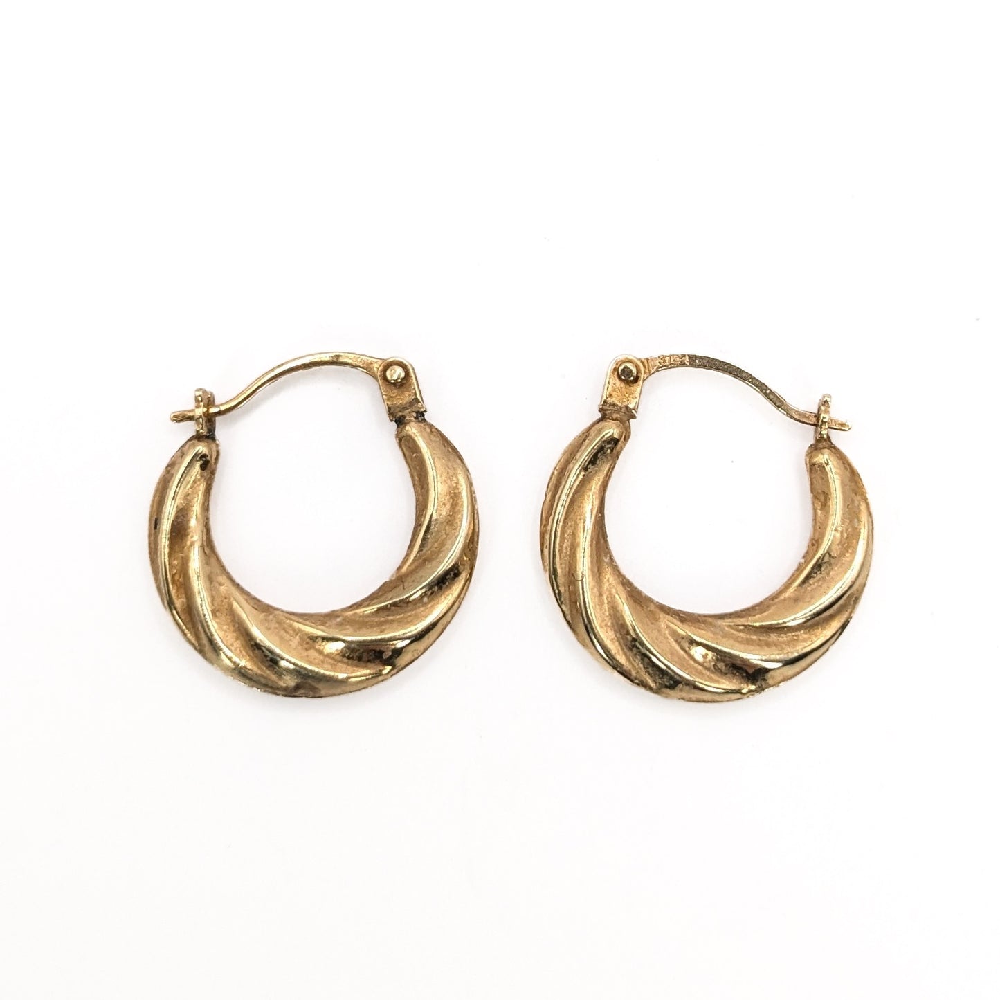 9ct Yellow Gold Hoop Earrings Preloved