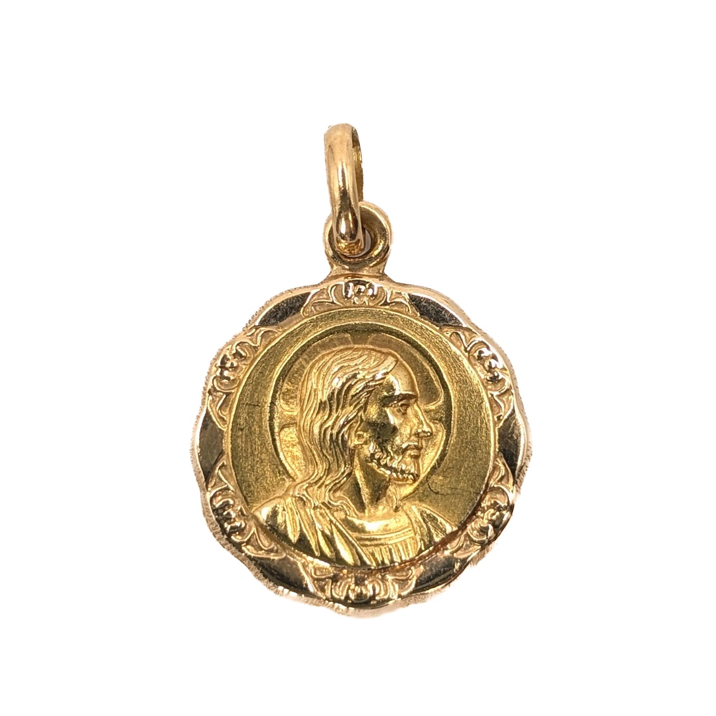 18ct Yellow Gold Small Medallion Pendant Pre Loved