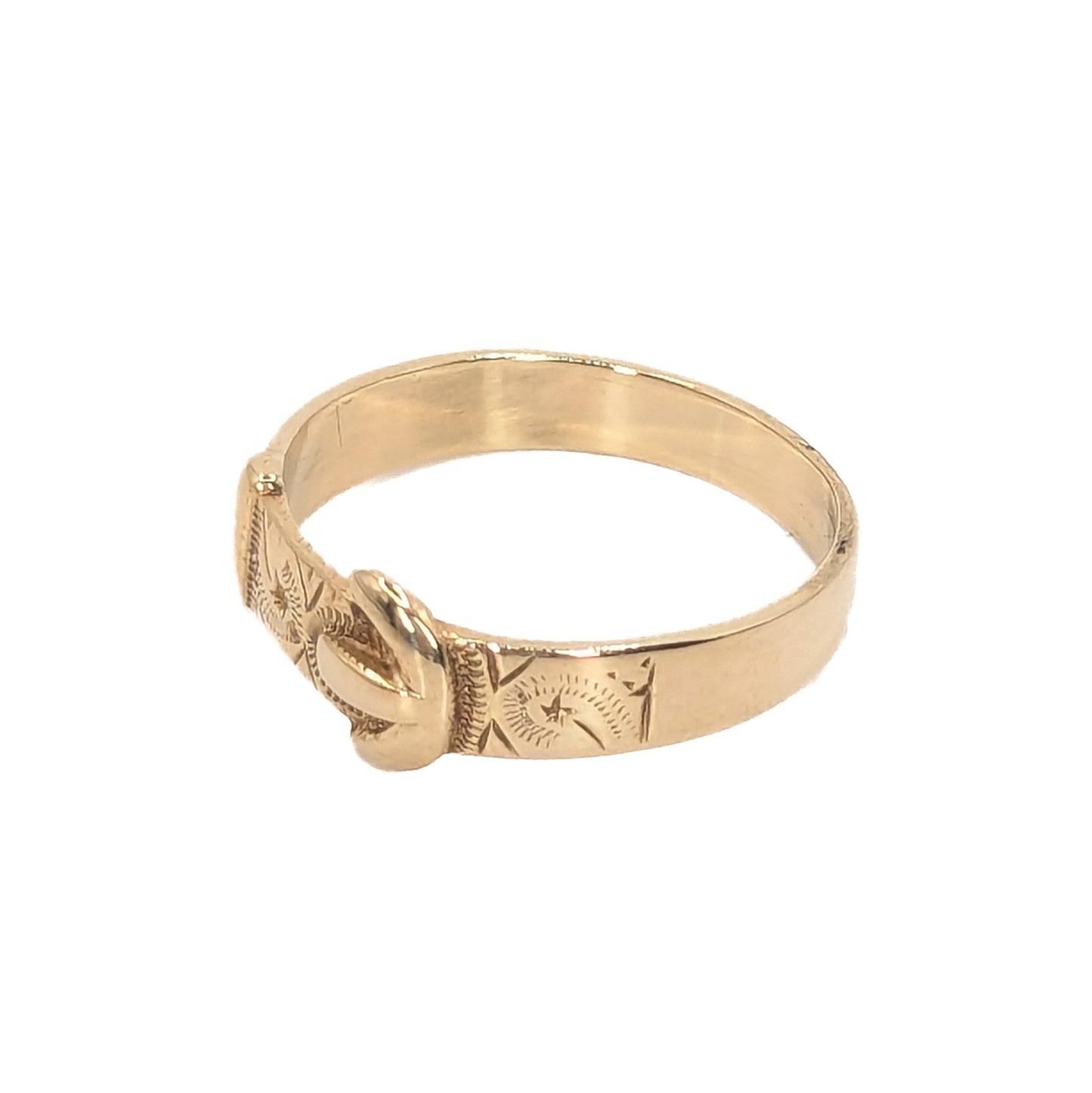 9ct Yellow Gold Buckle Style Ring Pre-Loved