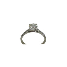 Load image into Gallery viewer, Platinum Lab Grown Round Brilliant Diamond Solitaire Ring With Lab Grown Round Brilliant Diamonds on Shoulder
