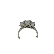 Load image into Gallery viewer, Platinum Lab Grown Princess Cut Diamond Trilogy Ring
