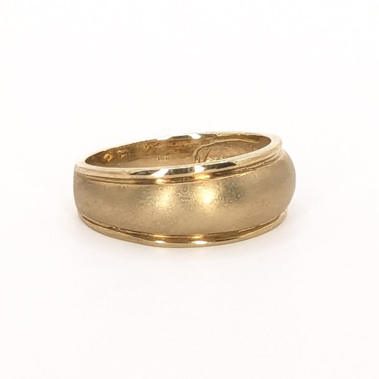 9ct Yellow Gold Brushed/Polished Dress Ring